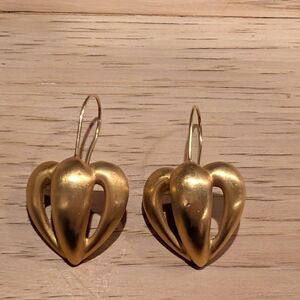 Elegant Gold Heart Earrings